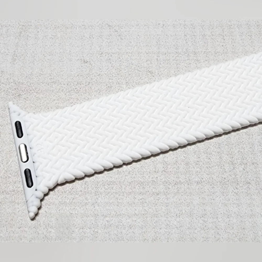 Braided White Solo Loop Strap For Apple Watch 42/44MM - New In Package